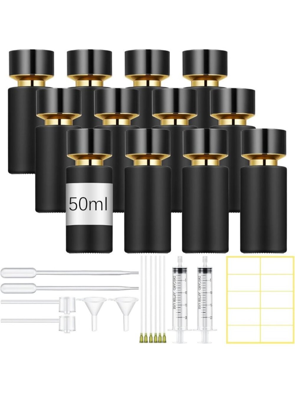 Refillable 50ml Spray Bottles with Transfer Tools - Travel-Friendly & Portable